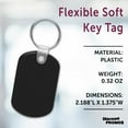 thumbnail image 4 of Tag Soft Plastic Keychains - 10 pack - Small Key Tag Chain For Staying Organized - Rubber Key Ring Keychain – Black, 4 of 5