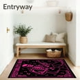 thumbnail image 3 of ODIKA 3'x5' Machine Washable Non-Slip Area Rug, Haunting Undead Musician Bones Playing Guitar Artistic Design High Traffic Rug, Black, 703932, 3 of 7
