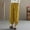 Yellow, variant on Lilgiuy Pants for Women Casual Summer Drawstring Elastic High Waist Linen Pant Pockets Cropped Trouser Dance Performance Pants
