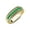 Emerald, variant on TriJewels Gemstone Two Toned and High Polished Edges Men Wedding Band (8 mm) in 10K Gold