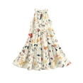 thumbnail image 6 of Abcomgle Girls Summer Dress Size 7-8 Casual Halter Neck Sleeveless Girls Dresses Floral Print A-line Sundresses Swing Basic Dresses 7-8 Years,Yellow, 6 of 7