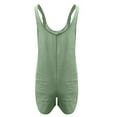 thumbnail image 5 of Feancey Cotton Linen Jumpsuits for Women Plus Size Sleeveless Shorts Overalls Summer Casual Lace-up Strap Short Rompers with Pockets Summer Sale Army Green L, 5 of 7