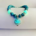 thumbnail image 2 of Luminous Bracelets Glow Turquoise Beaded Hand Bracelet Lotus Flower Luminous Hand Accessories, 2 of 3