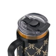 thumbnail image 5 of Thyme & Table 32oz Stainless Steel Luna Tumbler with Handle and Dual Straw Lid, Black Bow, 5 of 9