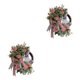 thumbnail image 1 of Wosthever Easter Spring Wreath Pink Rose with Bowknot for Home Decoration estilo A 2Conjunto, 1 of 6