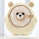 thumbnail image 5 of Xihbxyly Miniventilador con Forma de Oso, Diseño Portátil, 3 Velocidades, Recargable Tipo C, Rotación de 180°, Potente Flujo de Aire, Funcionamiento Silencioso, Ideal para Escritorio o Viaje, Beige/M, 5 of 6