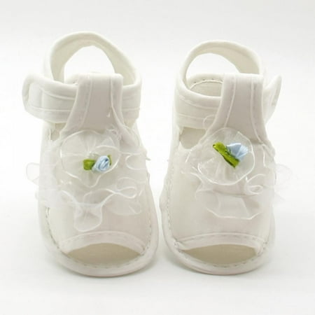 

Xinhuaya Baby Girls Sandals Summer Flowers Cotton Infant Toddler First Walkers Princess Shoes 0-18 Months
