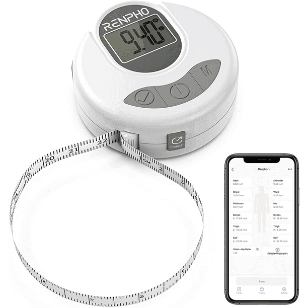 RENPHO Smart Tape Measure with App, Bluetooth Body Measuring Tape for