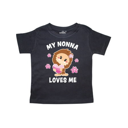 

Inktastic My Nonna Loves Me with Bigfoot Gift Toddler Toddler Girl T-Shirt