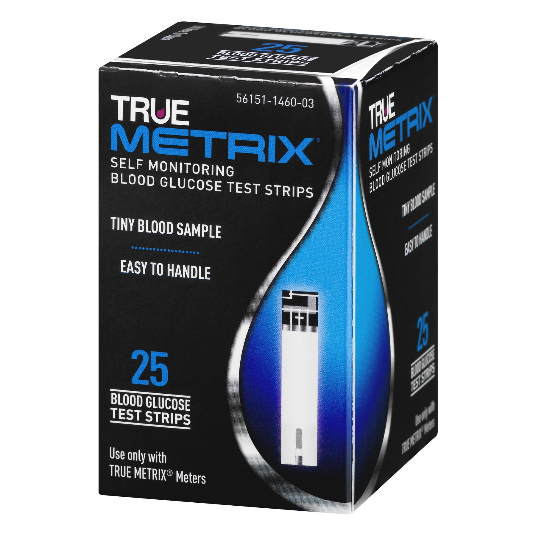 True Metrix Self Monitoring Blood Glucose Test Strips - 25 ct