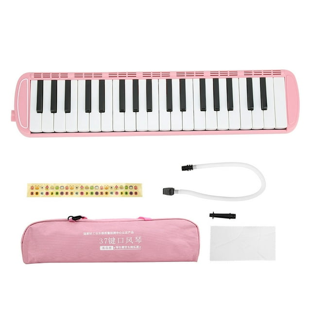 Melodica Instrument, Keyboard Soprano Musical Instrument Practice Melodica, For Beginners Kids Pink