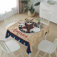 thumbnail image 6 of Pastriotic USA Flag Table Cloth Waterproof Tablecloths, Texas Star Vintage Brown 4th of July Tablecloth Dining Table Cover for Kitchen Party Tabletop Outdoor, Square Tablecloth 54x54 Inch, 6 of 9