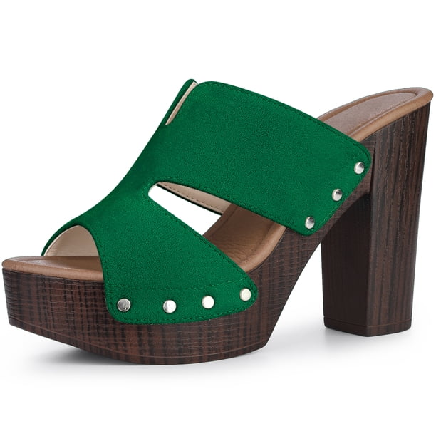 Sandalias de Plataforma Perphy Slip on Tacones altos Verde 39