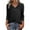 Black, variant on Kukoosong Women's Solid Color Casual V-Neck Three Quarter Sleeve Crop Top Pull-On Active Fit Fashion Comfortable Breathable Blouse