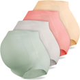 thumbnail image 1 of Bragas de maternidad para mujer, paquete de 4 bragas de maternidad elásticas de cintura alta, bragas posparto de maternidad suaves y transpirables, 1 of 5