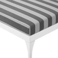 thumbnail image 7 of Modern Contemporary Urban Design Outdoor Patio Balcony Garden Furniture Lounge Chair Chaise, Fabric Metal Steel, White Grey Gray, 7 of 7