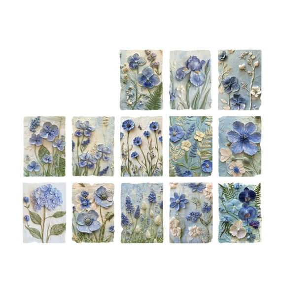 23Sheets Embossed Flower Leaf Paper for Scrapbooking Journal Card Making