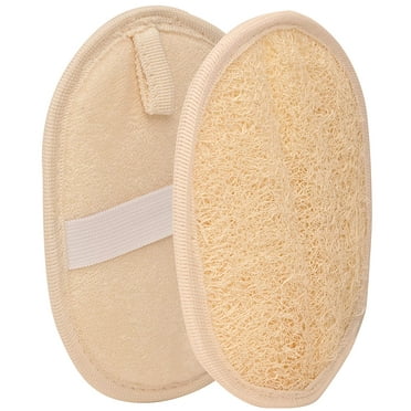 2 Exfoliating Loofah Pads body scrubber bath sponge, All-Natural Egyptian Bath & Shower Exfoliating washcloth and Loofa natural Sponge for Face, Back & Body, Eco Friendly and biodegradable