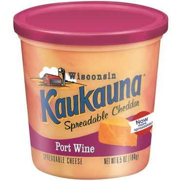 Kaukauna Port Wine Cheese Spread, 6.5 Ounce Cup -- 12 per Case.