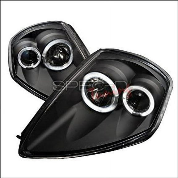 Spec-D Tuning Mitsubishi Eclipse 2000 2001 2002 2003 2004 2005 Dual LED Halo Projector Headlights - Black