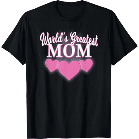 World's Greatest Mom Mother's Day Triple Heart Shirt Mens T-Shirt
