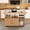 Brown, variant on Demi Bonn 47" Kitchen Islands with Storage Shelves and Wheels, Foldable Dining Table for Small Spaces, Compact Desk for Dining Room, Brown