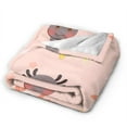 thumbnail image 6 of Axolot Pink Throw Blanket, Fluffy Soft Cozy Blanket Flannel Plush Microfiber Couch Throw, 80"x60", 6 of 8