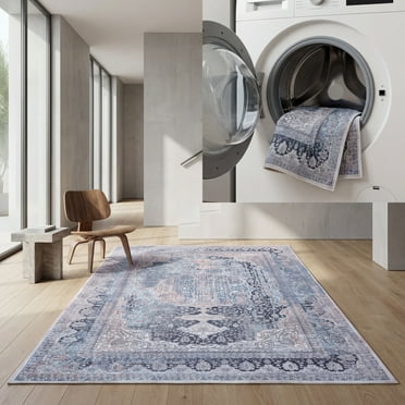 SAFAVIEH Serapi Collection SEP532A Ivory / Light Blue Rug