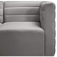 thumbnail image 6 of Meridian Furniture Quincy Grey Velvet Modular Sectional, 6 of 14