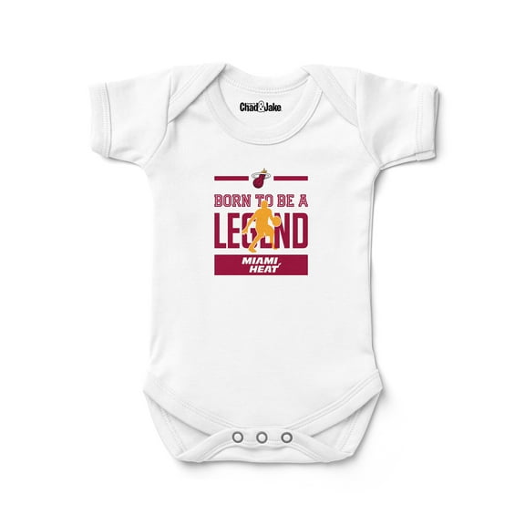 Newborn & Infant Chad & Jake White Miami Heat Legend Bodysuit