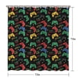 thumbnail image 5 of Colorful Controllers Games Icons Black Pattern Shower Curtain 72"x72" ,Bathroom Decorative Shower Curtains Set with 12 Hooks,Modern Waterproof Washable Shower Curtain, 5 of 6