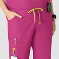 thumbnail image 3 of Wink Origins Romeo - Women's Flare Leg Cargo Scrub Pant, Hot Pink, S Petite, 3 of 5