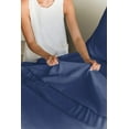 thumbnail image 4 of CGK Linens 4-Piece Extra Deep Pocket Sheet Set - Full Size Breathable & Cooling Bed Sheets Fits 18"-24" Mattresses, Navy Blue, 4 of 7