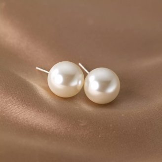 Beauty 6-14MM White South Sea Shell Pearl Round Beads Necklaces 18