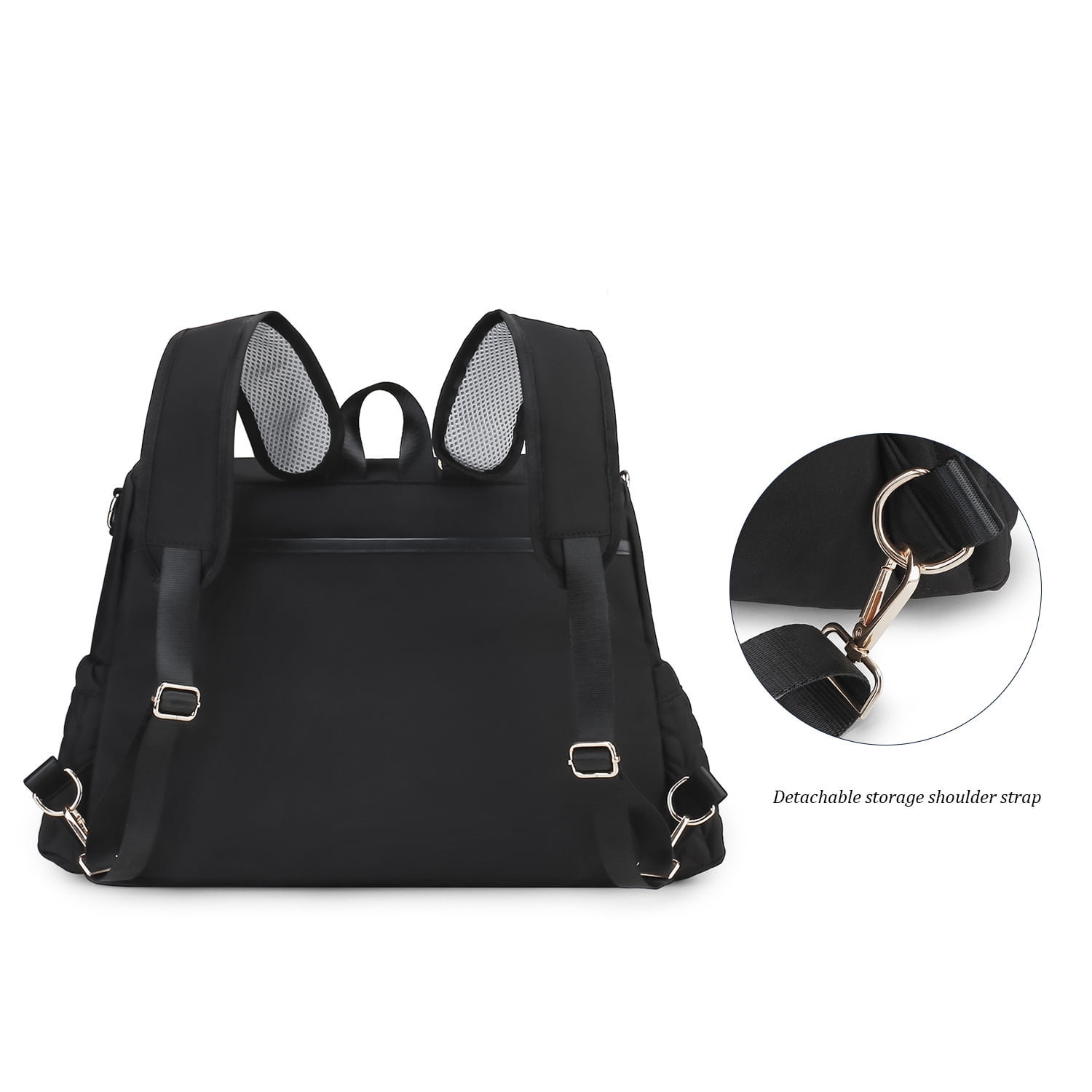Sunyuer Convertible Diaper Bag Backpack, Waterproof Stylish Nappy Changing Bag, Travel Mummy Bag with Changing Pad & Shoulder Strap