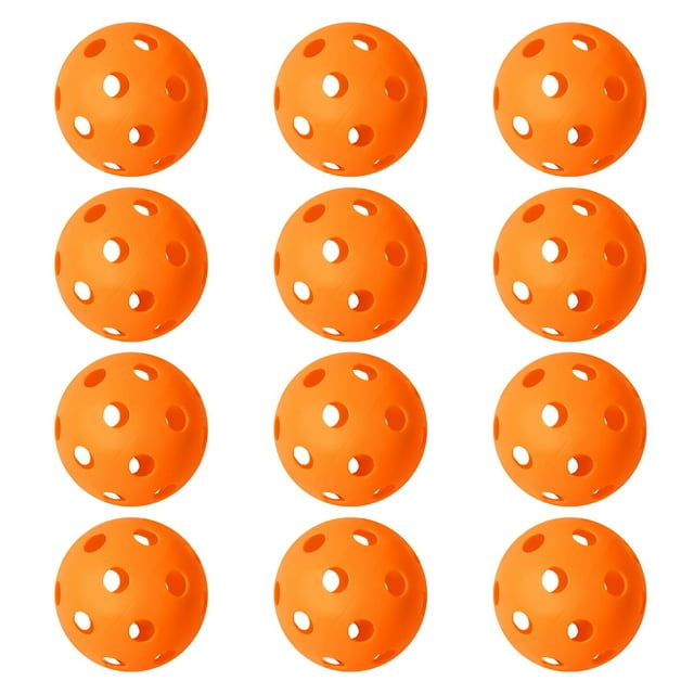 GSE Games & Sports Expert 12-Pack Orange Practice Baseballs Plastic Baseballs Training Hollow Airflow Softballs for Pitching Batting Catching for All Skill Levels