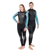 Seavenger 3mm Neoprene Wetsuit with Stretch Panels for Snorkeling, Scuba Diving, Surfing (Surfing Aqua, Men's 3X-Large)