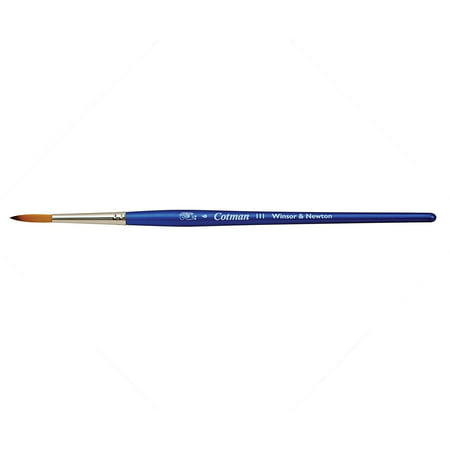 Winsor & Newton Cotman Water Colour Series 111 Short Handle Synthetic Brush - Round #6, Round bellied pointed brush best for use with water colour - for fine.., By Winsor (Best Exercise For Love Handles And Back Fat)