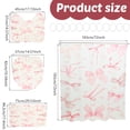 thumbnail image 2 of Dznils Pink Bow Shower Curtain and Rug Sets, 16pc Modern Fabric Bathroom Curtain Sets, 72" x 72", 2 of 11