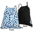thumbnail image 2 of Blue dot pattern Drawstring Backpack Sackpack String Bag Cinch Waterproof Bags for Gym Sports Yoga Travel Beach Swimming shopping, 2 of 7