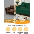 thumbnail image 5 of Pure Olive Green Couch Cover Sofa Covers 3 Cushion Sectional Couch, Simple Solid Color Washable Sofa Covers Slipcover Sectional Sofa Cover, Furniture Protector 71"x150", 5 of 9