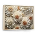 thumbnail image 2 of Designart "Minimalistic Beige Collage Of Zinnias I" Zinnias Floater Framed Canvas Wall Art, 2 of 5