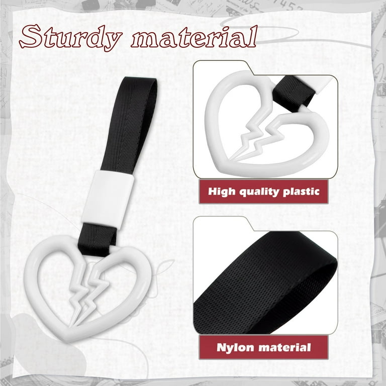 Xotic Tech 2 Pieces JDM Broken Heart Shaped Tsurikawa Car Handle