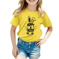 thumbnail image 3 of Tiijoy Girls Easter Short Sleeve Tee Letter Rabbit Crewneck T-Shirt, Sizes 3-13, 3 of 3