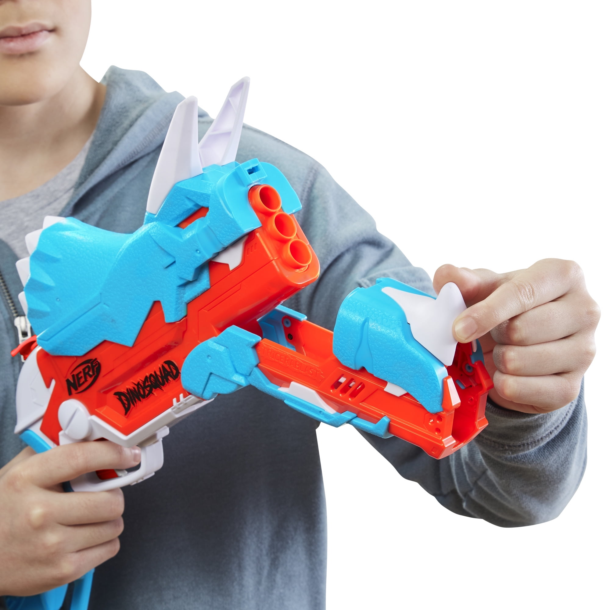 NERF DinoSquad Dino-Clash Pack, Includes 2 Blasters, 15 Elite Darts, Dart  Storage, Triceratops and Stegosaurus Dinosaur Designs