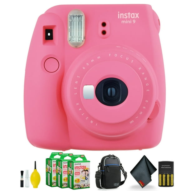 FUJIFILM INSTAX Mini 9 Instant Film Camera (Flamingo Pink) Extra Film