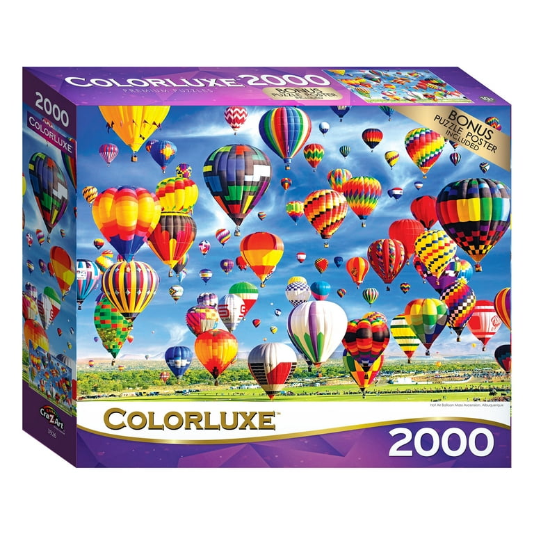 RoseArt Colorluxe 2000-Piece Hot Air Balloon Jigsaw Puzzle