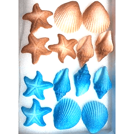 12pk Sea Creatures Beach Sea Shell Star Cake Cupcake Sugar