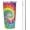 Tie Dye, variant on St Patricks Day 40 oz Tumbler with Handle and Straw Lid Irish Shamrock Green Insulated Stainless Steel Cup Travel Mug