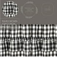 thumbnail image 3 of VHC Brands Annie Buffalo Check Cotton Farmhouse Kitchen Curtains Rod Pocket Hanging Loops Ruffling Swag Pair, Black Country, 3 of 11